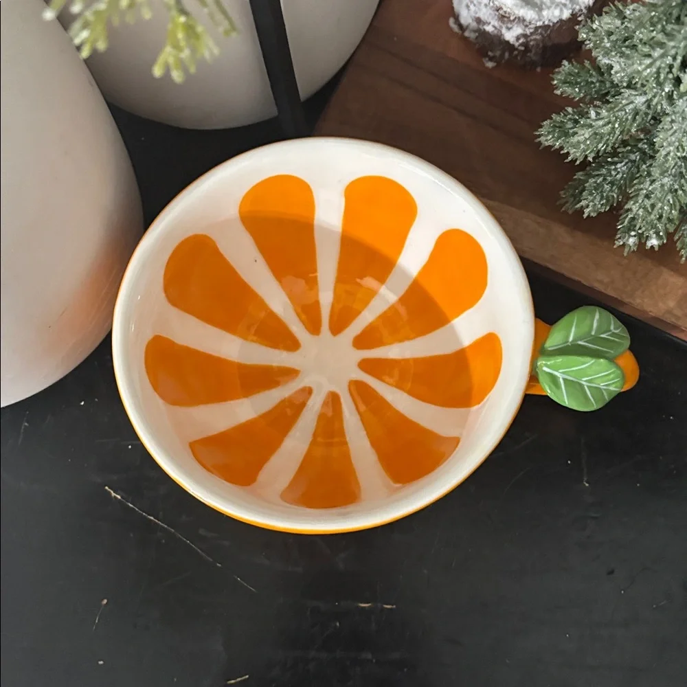 Rae Dunn Ceramic Orange Mug Cup
